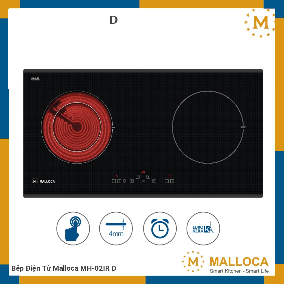 Bếp Điện Từ Malloca MH-02IR D