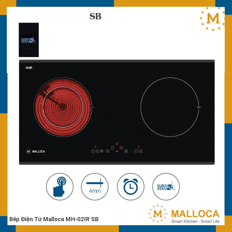 Bếp Điện Từ Malloca MH-02IR SB