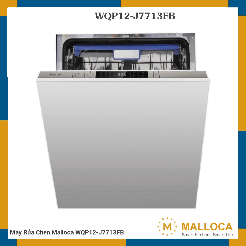 Máy Rửa Chén Malloca WQP12-J7713FB